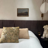 Brushed wool lumbar in caramel