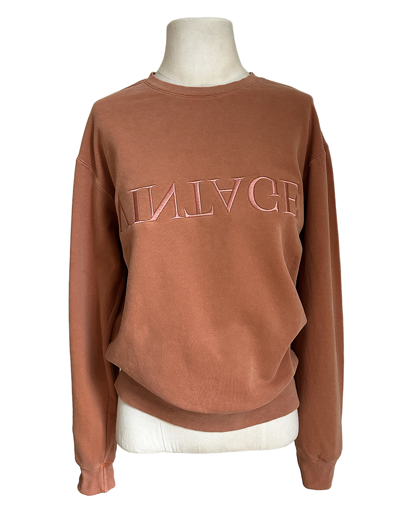 “Vintage” sweatshirt in terracotta