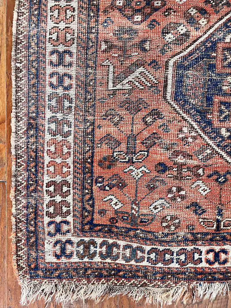 a mini antique qashqai rug circa 1920