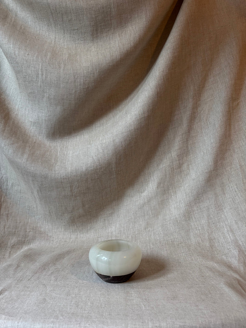 Carved marble serpentine bowl