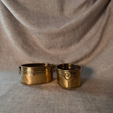 Vintage Indian brass tins (pair)