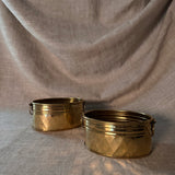 Vintage Indian brass tins (pair)