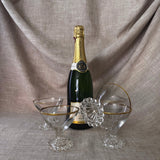 Set of 5 Anchor Hocking Boopie glasses with gold rims