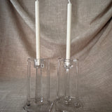 Antique Westmoreland Mission glass candlesticks (pair)