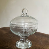 Vintage footed glass candy dish