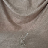 Glass salt cellar & vintage silver spoon