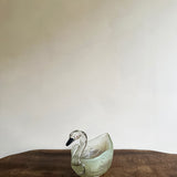 Vintage glass swan dish