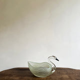 Vintage glass swan dish