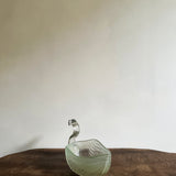 Vintage glass swan dish