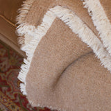 Virgin wool throw in orgeat/fior di latte