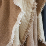 Virgin wool throw in orgeat/fior di latte