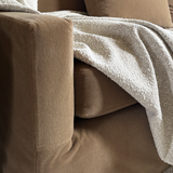 Woolly Throw in Blanc/Cappuccino