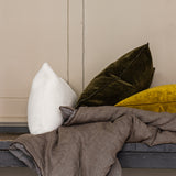 Velvet Pillow in Khaki