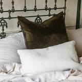 Velvet Lumbar in Khaki