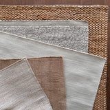 a chunky braided jute rug with ombre caramel tones