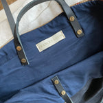 a frances loom tote bag with cotton lining