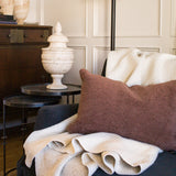 MdV shearling lumbar in Blush